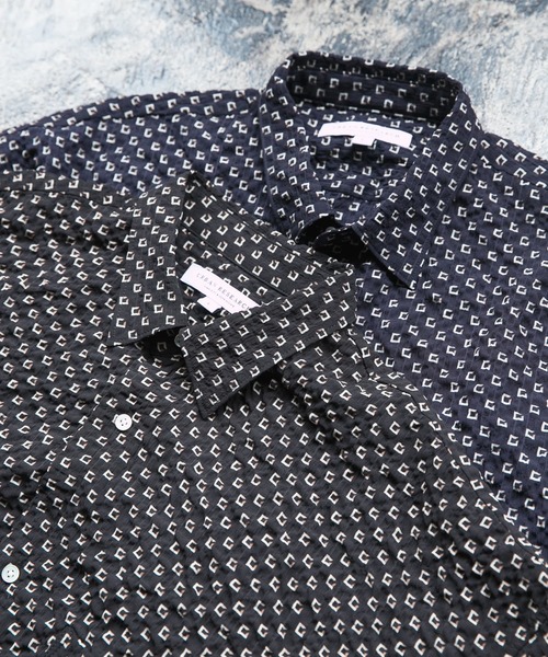 URBAN RESEARCH（アーバンリサーチ）の「ドビーチェックサッカーショートスリーブシャツ（シャツ/ブラウス・メンズ・ブラック/ネイビー・MEDIUM/LARGE）」の17枚目の写真