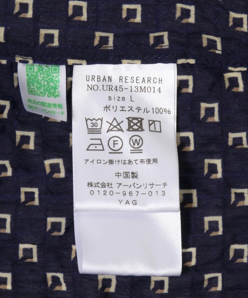 URBAN RESEARCH（アーバンリサーチ）の「ドビーチェックサッカーショートスリーブシャツ（シャツ/ブラウス・メンズ・ブラック/ネイビー・MEDIUM/LARGE）」の22枚目の写真