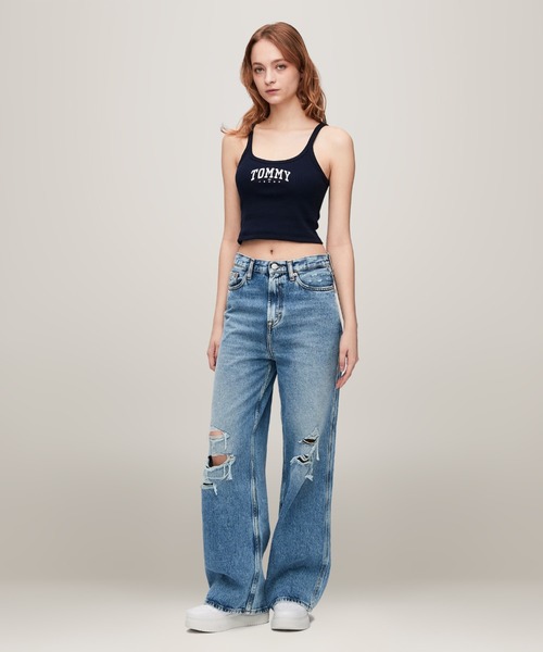 TOMMY HILFIGER(トミーヒルフィガー)の「【NET ViVi掲載】クロップドバーシティタンクトップ(タンクトップ・レディース・ホワイト/ネイビー・SMALL/X-SMALL)」の11枚目の写真