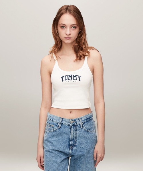 TOMMY HILFIGER(トミーヒルフィガー)の「【NET ViVi掲載】クロップドバーシティタンクトップ(タンクトップ・レディース・ホワイト/ネイビー・SMALL/X-SMALL)」の21枚目の写真
