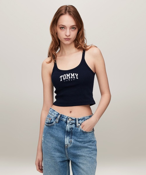 TOMMY HILFIGER(トミーヒルフィガー)の「【NET ViVi掲載】クロップドバーシティタンクトップ(タンクトップ・レディース・ホワイト/ネイビー・SMALL/X-SMALL)」の22枚目の写真