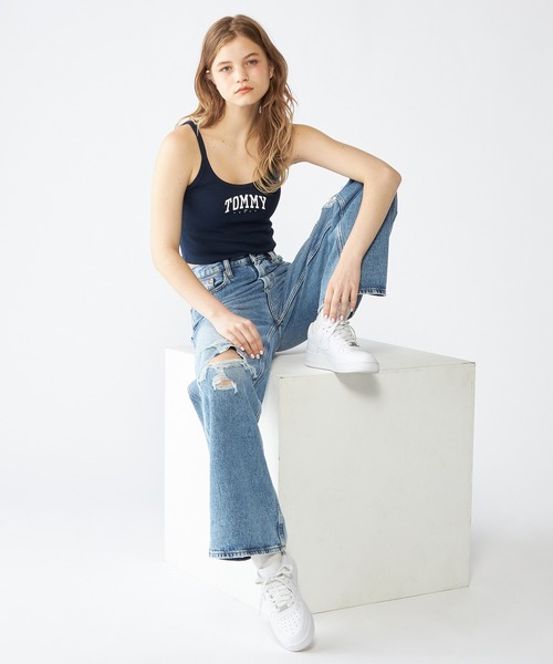 TOMMY HILFIGER(トミーヒルフィガー)の「【NET ViVi掲載】クロップドバーシティタンクトップ(タンクトップ・レディース・ホワイト/ネイビー・SMALL/X-SMALL)」の19枚目の写真