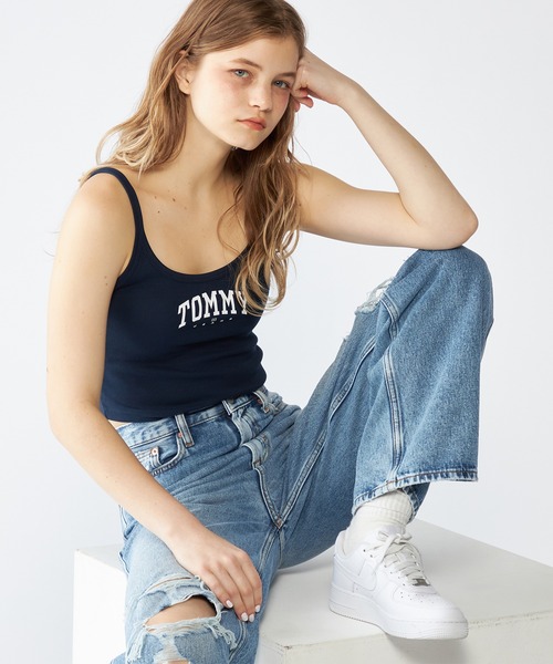 TOMMY HILFIGER(トミーヒルフィガー)の「【NET ViVi掲載】クロップドバーシティタンクトップ(タンクトップ・レディース・ホワイト/ネイビー・SMALL/X-SMALL)」の20枚目の写真