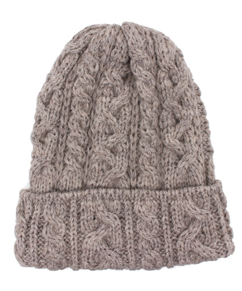 HIGHLAND 2000（ハイランドトゥーサウザンド）の「HIGHLAND2000ニットキャップ/204-HL2-016（ニットキャップ/ビーニー・レディース・グレー/ライトベージュ・FREE）」の2枚目の写真