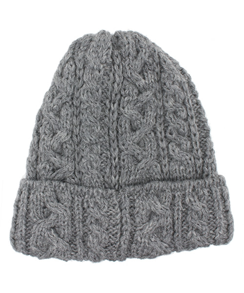 HIGHLAND 2000（ハイランドトゥーサウザンド）の「HIGHLAND2000ニットキャップ/204-HL2-016（ニットキャップ/ビーニー・レディース・グレー/ライトベージュ・FREE）」の6枚目の写真