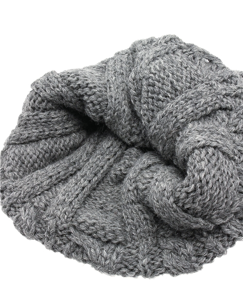 HIGHLAND 2000（ハイランドトゥーサウザンド）の「HIGHLAND2000ニットキャップ/204-HL2-016（ニットキャップ/ビーニー・レディース・グレー/ライトベージュ・FREE）」の3枚目の写真