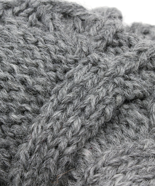 HIGHLAND 2000（ハイランドトゥーサウザンド）の「HIGHLAND2000ニットキャップ/204-HL2-016（ニットキャップ/ビーニー・レディース・グレー/ライトベージュ・FREE）」の4枚目の写真