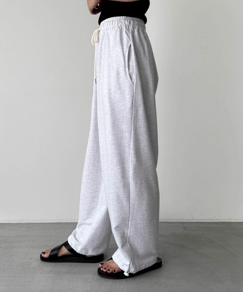 CANAL JEAN(キャナルジーン)の「El mar タックワイドスウェットパンツ(スウェットパンツ・レディース・ネイビー/ヘザーグレー・ONE SIZE)」の7枚目の写真