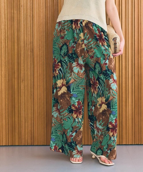 coca(coca)(コカ)の「シボシャーリングハイビスカス柄ロングパンツ(その他パンツ・レディース・その他・SHORT/MEDIUM/LONG)」の6枚目の写真
