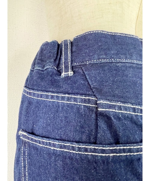 WORLD WIDE LOVE!(ワールドワイドラブ)の「カーヴィーパンツ(デニムパンツ・レディース・オフホワイト/インディゴブルー/サックスブルー・1)」の13枚目の写真