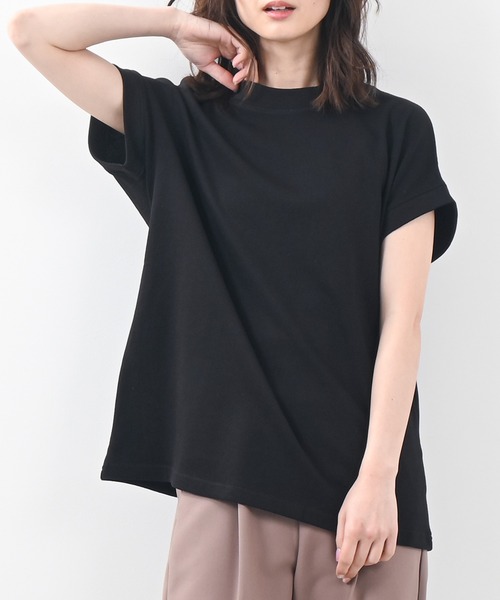 Felt-Maglietta(フェルトマリエッタ)の「ヘビーウエイト袖リブTシャツ(Tシャツ/カットソー・レディース・オフホワイト/ブラック系その他・MEDIUM/LARGE)」の2枚目の写真