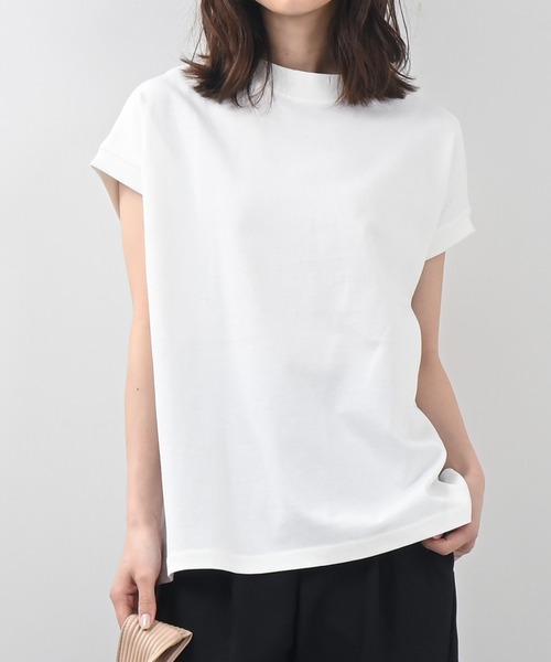 Felt-Maglietta(フェルトマリエッタ)の「ヘビーウエイト袖リブTシャツ(Tシャツ/カットソー・レディース・オフホワイト/ブラック系その他・MEDIUM/LARGE)」の1枚目の写真