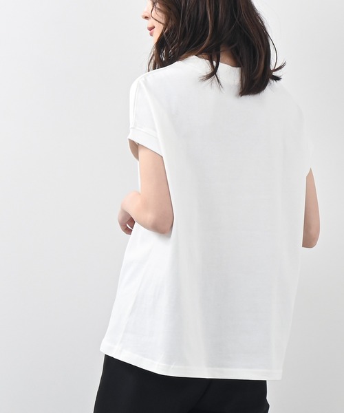 Felt-Maglietta(フェルトマリエッタ)の「ヘビーウエイト袖リブTシャツ(Tシャツ/カットソー・レディース・オフホワイト/ブラック系その他・MEDIUM/LARGE)」の13枚目の写真