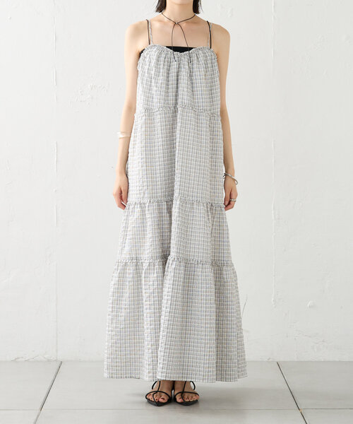 mystic（ミスティック）の「【2サイズ展開】ティアードキャミワンピース（ワンピース・レディース・ブラック/オフホワイト/イエロー・1/2）」の16枚目の写真