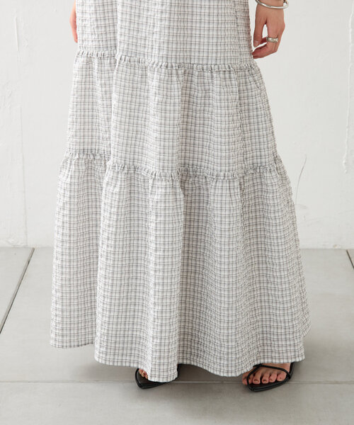 mystic（ミスティック）の「【2サイズ展開】ティアードキャミワンピース（ワンピース・レディース・ブラック/オフホワイト/イエロー・1/2）」の22枚目の写真