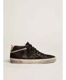 メンズ Mid Star ヌバック ブラック レザースター&シルバー フラッシュ
