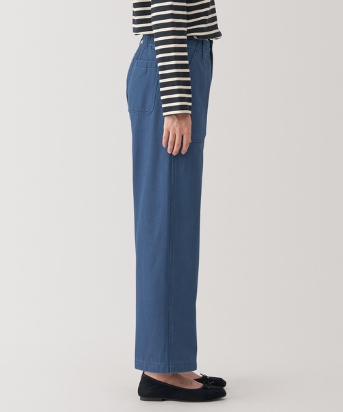 無印良品（ムジルシリョウヒン）の「婦人　洗いざらし　ヘリンボーンベイカーパンツ（その他パンツ・レディース・ブルー/アイボリー/カーキ系・S/M/L/XL）」の21枚目の写真