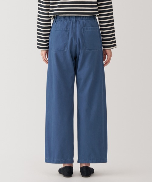 無印良品（ムジルシリョウヒン）の「婦人　洗いざらし　ヘリンボーンベイカーパンツ（その他パンツ・レディース・ブルー/アイボリー/カーキ系・S/M/L/XL）」の22枚目の写真