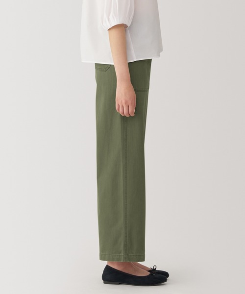 無印良品（ムジルシリョウヒン）の「婦人　洗いざらし　ヘリンボーンベイカーパンツ（その他パンツ・レディース・ブルー/アイボリー/カーキ系・S/M/L/XL）」の13枚目の写真