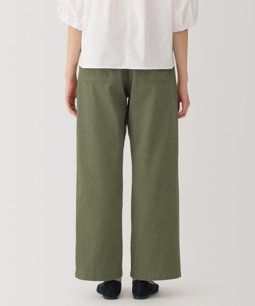 無印良品（ムジルシリョウヒン）の「婦人　洗いざらし　ヘリンボーンベイカーパンツ（その他パンツ・レディース・ブルー/アイボリー/カーキ系・S/M/L/XL）」の14枚目の写真