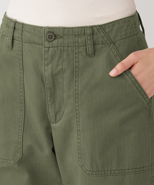 無印良品（ムジルシリョウヒン）の「婦人　洗いざらし　ヘリンボーンベイカーパンツ（その他パンツ・レディース・ブルー/アイボリー/カーキ系・S/M/L/XL）」の15枚目の写真
