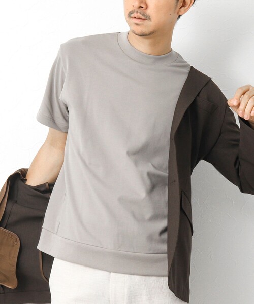 NOLLEY’S（ノーリーズ）の「《ビジカジ対応》吸水速乾カノコ ドレスTシャツ（Tシャツ/カットソー・メンズ・ホワイト/ネイビー/サックスブルー/ブラック/グレイッシュベージュ・M/L/S/XL）」の4枚目の写真