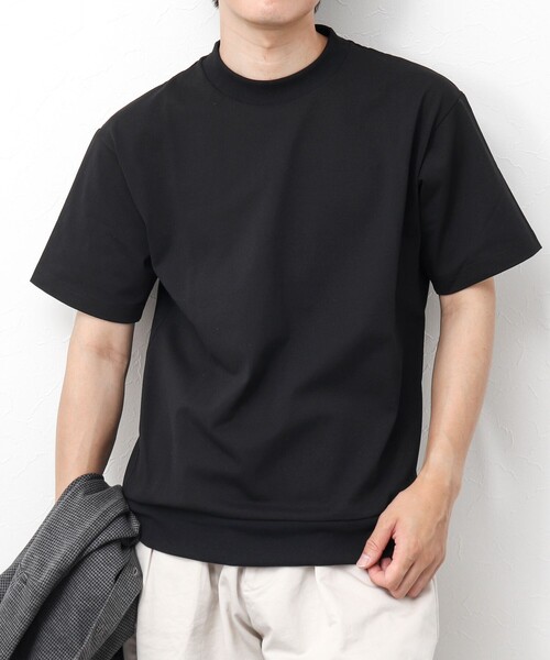 NOLLEY’S（ノーリーズ）の「《ビジカジ対応》吸水速乾カノコ ドレスTシャツ（Tシャツ/カットソー・メンズ・ホワイト/ネイビー/サックスブルー/ブラック/グレイッシュベージュ・M/L/S/XL）」の3枚目の写真