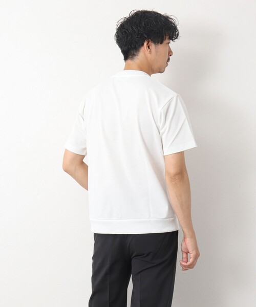 NOLLEY’S（ノーリーズ）の「《ビジカジ対応》吸水速乾カノコ ドレスTシャツ（Tシャツ/カットソー・メンズ・ホワイト/ネイビー/サックスブルー/ブラック/グレイッシュベージュ・M/L/S/XL）」の11枚目の写真