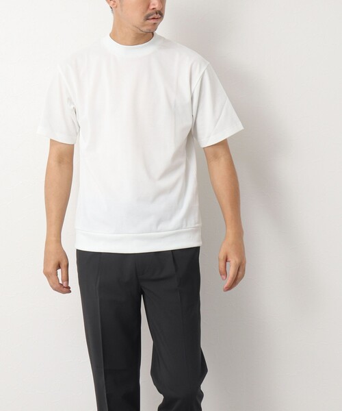 NOLLEY’S（ノーリーズ）の「《ビジカジ対応》吸水速乾カノコ ドレスTシャツ（Tシャツ/カットソー・メンズ・ホワイト/ネイビー/サックスブルー/ブラック/グレイッシュベージュ・M/L/S/XL）」の12枚目の写真