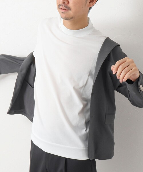 NOLLEY’S（ノーリーズ）の「《ビジカジ対応》吸水速乾カノコ ドレスTシャツ（Tシャツ/カットソー・メンズ・ホワイト/ネイビー/サックスブルー/ブラック/グレイッシュベージュ・M/L/S/XL）」の17枚目の写真