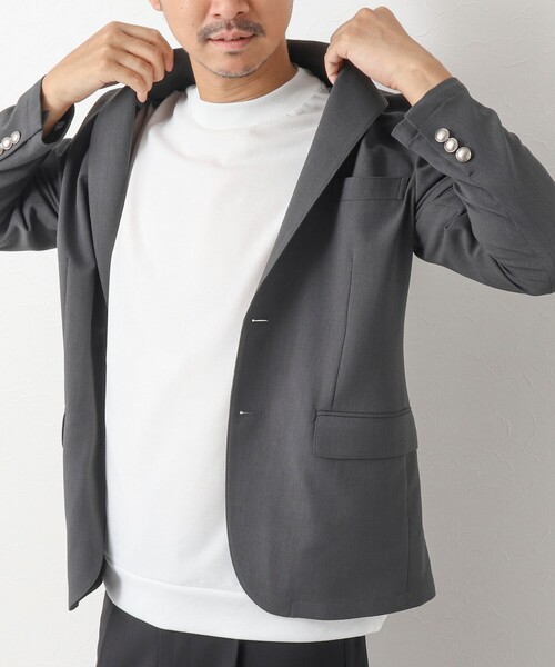 NOLLEY’S（ノーリーズ）の「《ビジカジ対応》吸水速乾カノコ ドレスTシャツ（Tシャツ/カットソー・メンズ・ホワイト/ネイビー/サックスブルー/ブラック/グレイッシュベージュ・M/L/S/XL）」の19枚目の写真