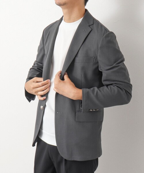 NOLLEY’S（ノーリーズ）の「《ビジカジ対応》吸水速乾カノコ ドレスTシャツ（Tシャツ/カットソー・メンズ・ホワイト/ネイビー/サックスブルー/ブラック/グレイッシュベージュ・M/L/S/XL）」の20枚目の写真