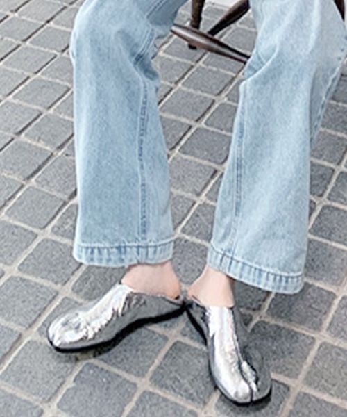 Futier land（フューティアランド）の「2way足袋フラットシューズ（ローファー・レディース・シルバー/ブラック/アイボリー・36/37/38/39/40）」の21枚目の写真