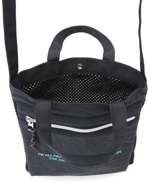 ROPE' PICNIC（ロペピクニック）の「アイスリング保冷ポケット付スクエアメッシュショルダーバッグ（ショルダーバッグ・レディース・ブラック/ホワイト系その他6・FREE）」の5枚目の写真