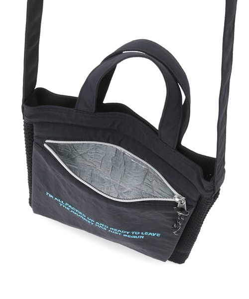 ROPE' PICNIC（ロペピクニック）の「アイスリング保冷ポケット付スクエアメッシュショルダーバッグ（ショルダーバッグ・レディース・ブラック/ホワイト系その他6・FREE）」の4枚目の写真