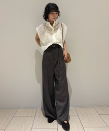 Mila Owen | ベルト付き後ろゴムペーパーバックパンツ(その他パンツ)