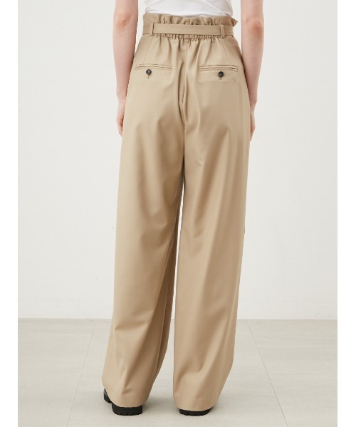 Mila Owen（ミラオーウェン）の「ベルト付き後ろゴムペーパーバックパンツ（その他パンツ・レディース・ベージュ/ブラック/ブラウン/チェック・1/00/0）」の9枚目の写真