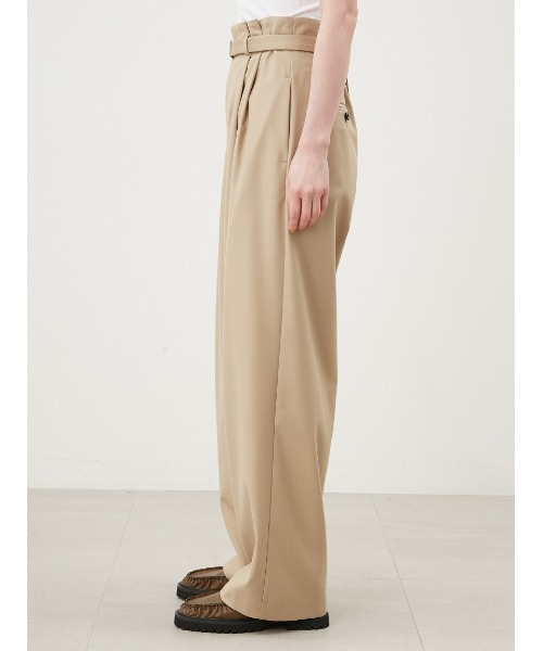 Mila Owen（ミラオーウェン）の「ベルト付き後ろゴムペーパーバックパンツ（その他パンツ・レディース・ベージュ/ブラック/ブラウン/チェック・1/00/0）」の10枚目の写真