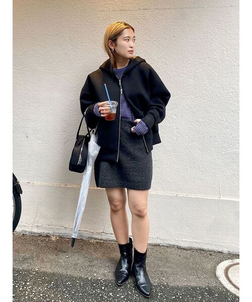 Ungrid（アングリッド）の「ニットミニスカート（スカート・レディース・ライトグレー/チャコールグレー・FREE）」の22枚目の写真