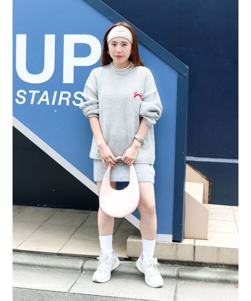 Ungrid（アングリッド）の「ニットミニスカート（スカート・レディース・ライトグレー/チャコールグレー・FREE）」の19枚目の写真