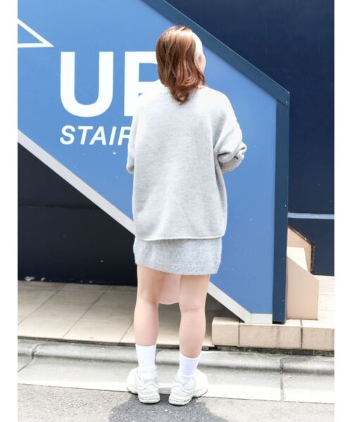 Ungrid（アングリッド）の「ニットミニスカート（スカート・レディース・ライトグレー/チャコールグレー・FREE）」の17枚目の写真