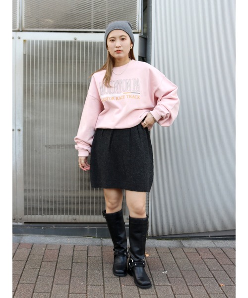 Ungrid（アングリッド）の「ニットミニスカート（スカート・レディース・ライトグレー/チャコールグレー・FREE）」の4枚目の写真