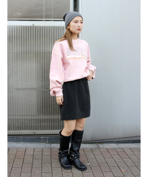 Ungrid（アングリッド）の「ニットミニスカート（スカート・レディース・ライトグレー/チャコールグレー・FREE）」の5枚目の写真