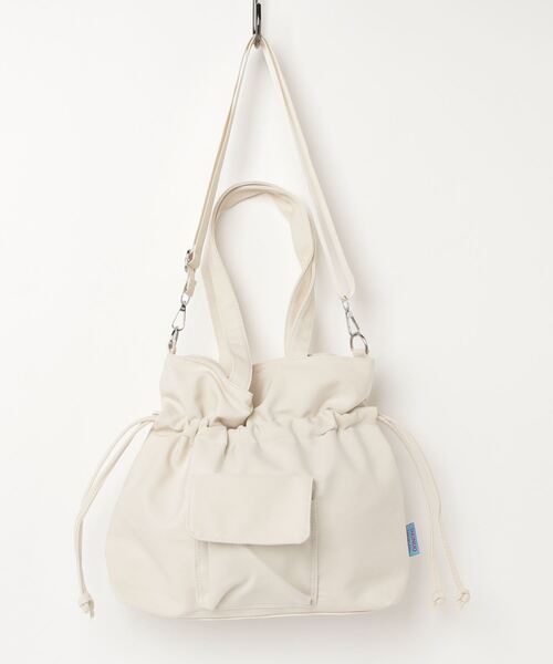gossip!ロサンゼルス(ゴシップロサンゼルス)の「2WAY ギャザー シンプルカジュアルトートバッグ 大容量リューバッグ ビッグショルダーバッグ A4収納可能 通勤 通学に ハンドバッグ(ショルダーバッグ・レディース・ブラック/オフホワイト・FREE)」の18枚目の写真