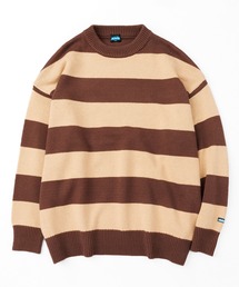 KAVU（カブー）の「KAVU/カブー Border Knit/ボーダーニット（ニット/セーター・メンズ）」