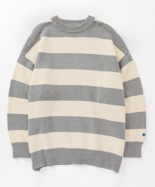 KAVU（カブー）の「KAVU/カブー Border Knit/ボーダーニット（ニット/セーター・メンズ・ブラック/ブラウン/ネイビー/グレー・LARGE/MEDIUM）」の5枚目の写真
