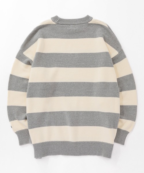 KAVU（カブー）の「KAVU/カブー Border Knit/ボーダーニット（ニット/セーター・メンズ・ブラック/ブラウン/ネイビー/グレー・LARGE/MEDIUM）」の6枚目の写真