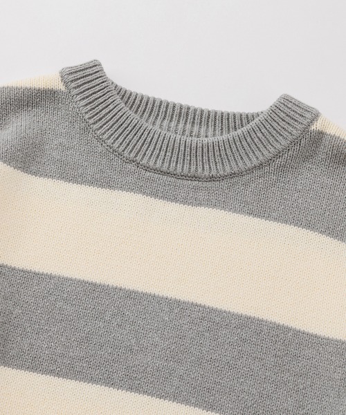 KAVU（カブー）の「KAVU/カブー Border Knit/ボーダーニット（ニット/セーター・メンズ・ブラック/ブラウン/ネイビー/グレー・LARGE/MEDIUM）」の7枚目の写真