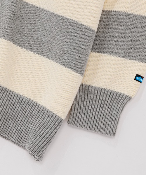 KAVU（カブー）の「KAVU/カブー Border Knit/ボーダーニット（ニット/セーター・メンズ・ブラック/ブラウン/ネイビー/グレー・LARGE/MEDIUM）」の8枚目の写真
