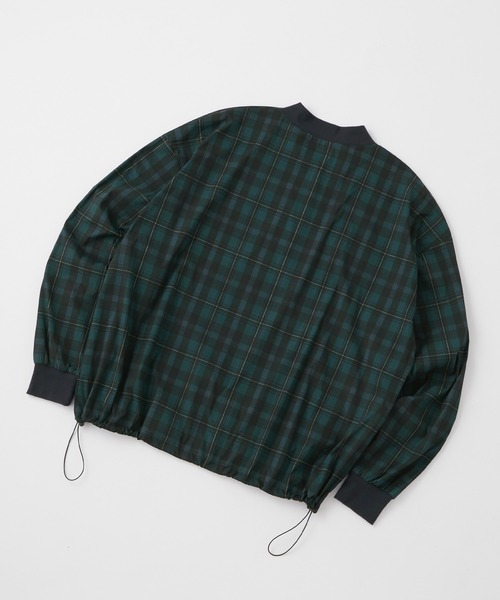 Snap club（スナップクラブ）の「【Snap club】ダブルロゴ刺繍ドロストチェックプルオーバー（スウェット・レディース・グリーン/ブラック系/ブラック・L/M）」の12枚目の写真